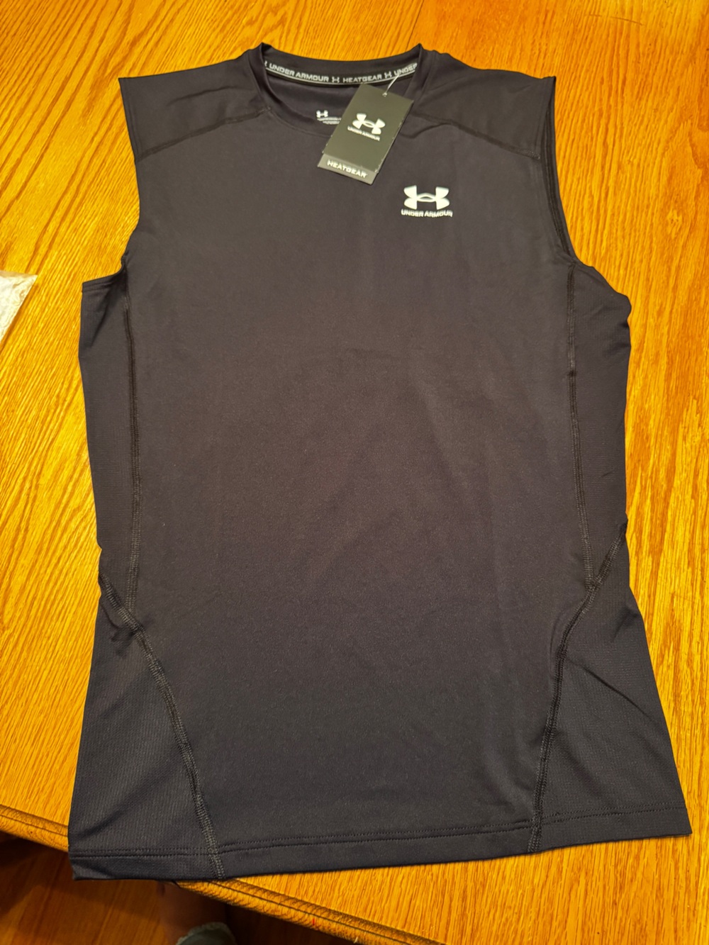 Under Armour Men's HeatGear Sleeveless Compression Shirt Black NWT